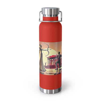 Art Deco Valentine's Romance Copper Vacuum Insulated Bottle, 22oz