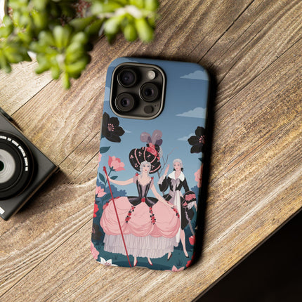 🌹🎭 The Rose Masquerade Promenade Phone Case – Art Deco Floral Elegance