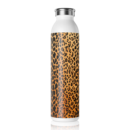 Classic Leopard Print Slim Water Bottle