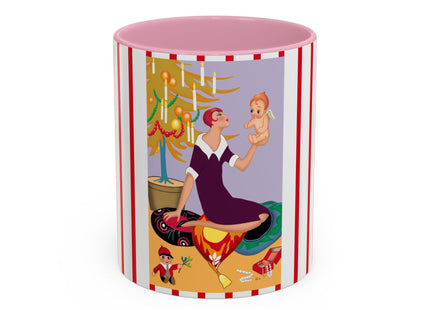 Art Deco Christmas Colorful Mugs (11oz, 15oz)