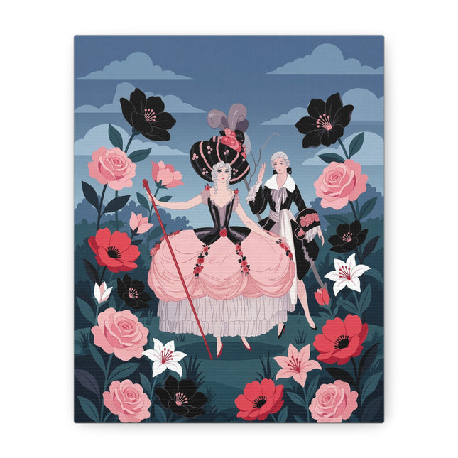 🌹🎭 The Rose Masquerade Promenade Placemat – Art Deco Floral Elegance