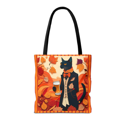 Siamese Cat at an Autumn Harvest Fair Tote Bag (AOP)