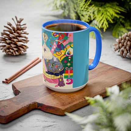 🎀✨ The Christmas Court Of Joy Colorful Mug – Art Deco Holiday Fantasy
