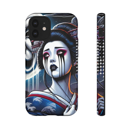 Geisha’s Black Ink Tears Phone Cases