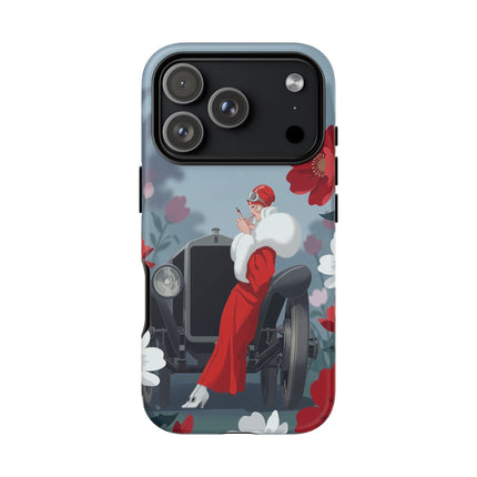 🚗🌺 The Lady Of The Grand Touring Car Phone Case – Art Deco Motoring Elegance