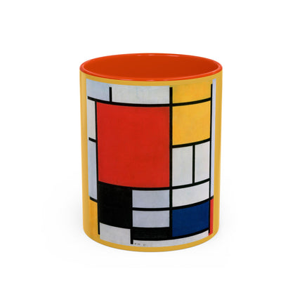 Composition with Red, Yellow, Blue, and Black by Piet Mondrian Colorful Mugs (11oz, 15oz)