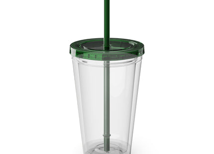 Playful Kitten in the Tea Room Sunsplash Tumbler with Straw, 16oz
