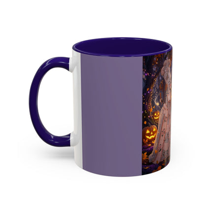 🎃🌙 The Midnight Court Of Pumpkin Grove Colorful Mug – Elegant Halloween Masquerade