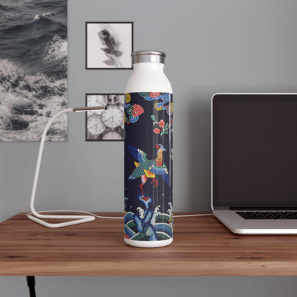 Rank Badge with Mandarin Duck Slim Water Bottle