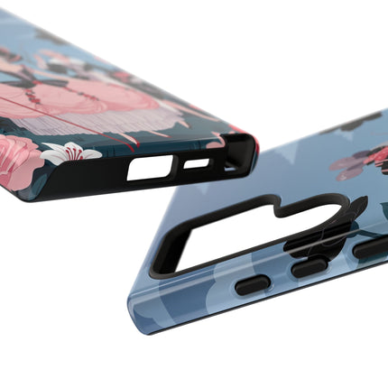 🌹🎭 The Rose Masquerade Promenade Phone Case – Art Deco Floral Elegance