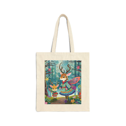 Enchanted Encounter Cotton Canvas Tote Bag