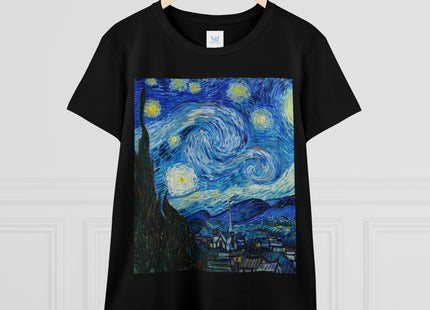 The Starry Night by Vincent Van Gogh Women's Midweight Cotton Tee