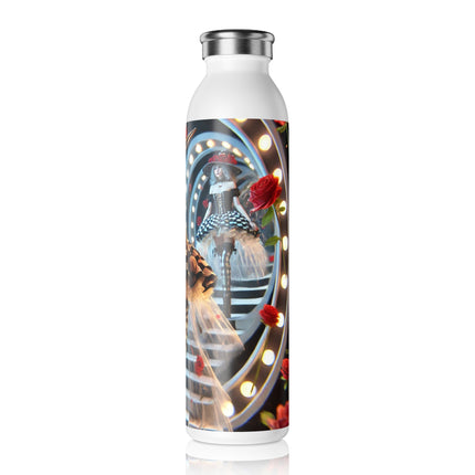 Halloween Witch Through the Mirror Slim Water Bottle