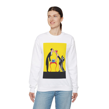 A Moment of Elegance: A Passionate Embrace Amidst Golden Splendor Heavy Blend™ Crewneck Sweatshirt