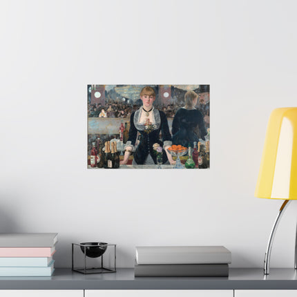 A Bar at the Folies-Bergère by Edouard Manet Matte Horizontal Posters