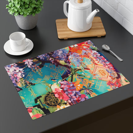 Golden Wisteria Symphony Placemat, 1pc