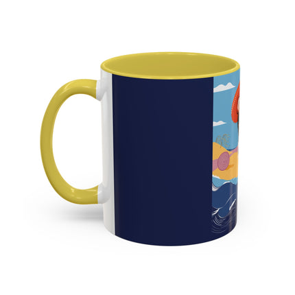 Beachside Promenade Colorful Mugs – Chic Summer Stroll & Coastal Glamour