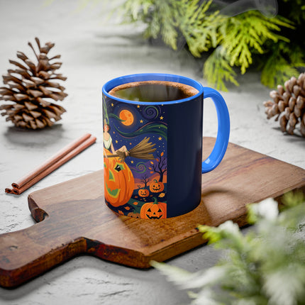🧙‍♀️🎃 The Witch Of Pumpkin Moon Hollow Colorful Mug – Whimsical Halloween Magic