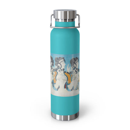 Reproduction of Ladies in Blue by Emile Gilliéron Copper Vacuum Insulated Bottle, 22oz