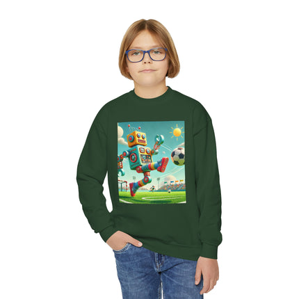 Kickoff Bot! Youth Crewneck Sweatshirt – Action, Energy & Game-Day Fun