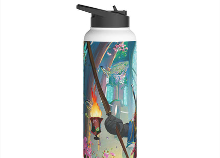 Cyberpunk Leopard Stainless Steel Water Bottle