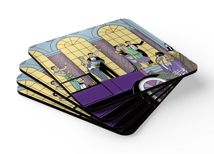 Au Revoir by George Barbier Corkwood Coaster Set
