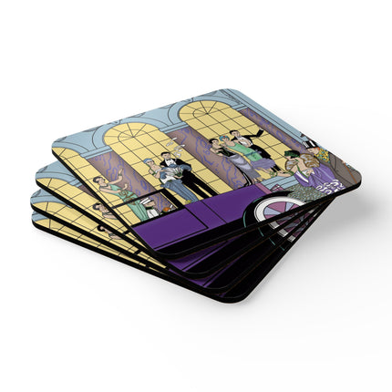 Au Revoir by George Barbier Corkwood Coaster Set