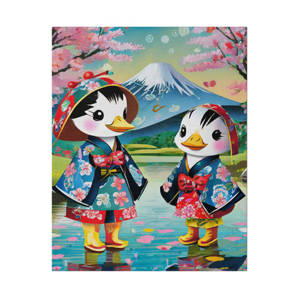 Rainy Day Ducks Matte Canvas, Stretched, 0.75"