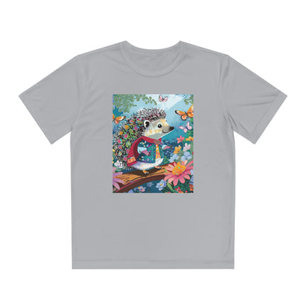 Cute Hedgehog Youth Competitor Tee – Garden Adventure & Whimsical Charm
