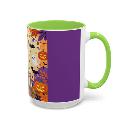 🎃🐈‍⬛ The Pumpkin Child’s Halloween Parade Colorful Mug – Whimsical Storybook Charm
