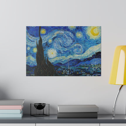 The Starry Night by Vincent Van Gogh Matte Canvas, Stretched, 0.75"