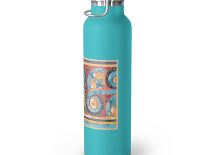 Reproduction of S-Spiral Frieze by Emile Gilliéron Copper Vacuum Insulated Bottle, 22oz