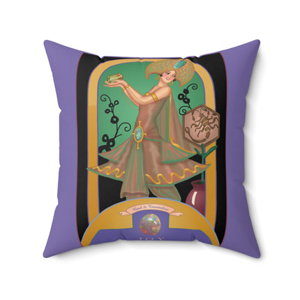 October & Opal, Tourmaline (from the Gem Series) by Sofia Chiostri Spun Polyester Square Pillow