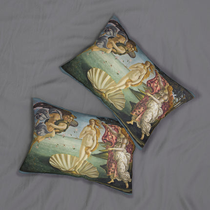 Birth of Venus by Sandro Botticelli Spun Polyester Lumbar Pillow