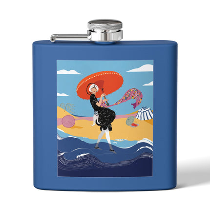 Beachside Promenade Stainless Steel Flask – Chic Summer Stroll & Coastal Glamour