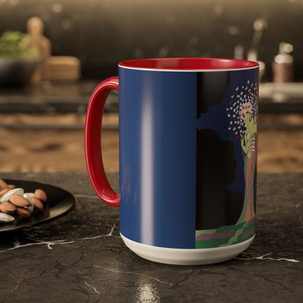 Butterfly Enchantress Colorful Mugs – Ethereal Art Deco Magic & Transformation