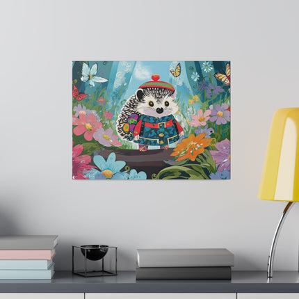 Cute Hedgehog Matte Canvas, Stretched, 0.75"
