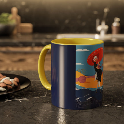 Beachside Promenade Colorful Mugs – Chic Summer Stroll & Coastal Glamour