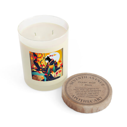 Black Cat in Kimono Scented Candle - Full Glass, 11oz