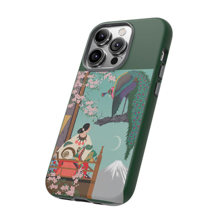 Peacock Garden Phone Case – Japanese Elegance & Timeless Beauty