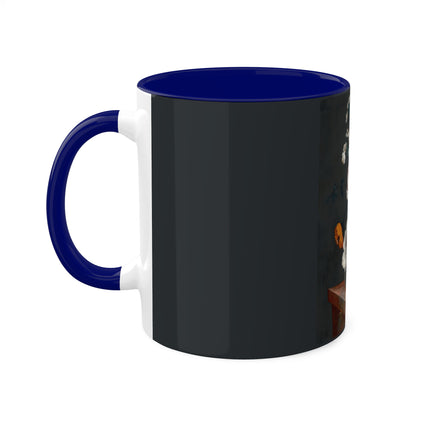 Floral Still Life by Johann Baptist Drechsler Colorful Mugs, 11oz