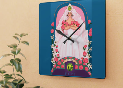 August & Peridot Zodiac Acrylic Wall Clock