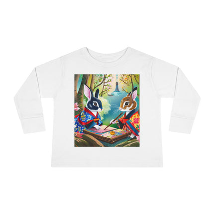 Fairy Animals Writing Wishes Toddler Long Sleeve Tee