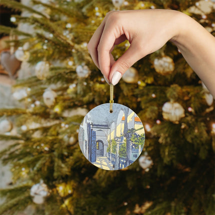 Gallery of a Moroccan Riad by George Gaudion Glass Ornament
