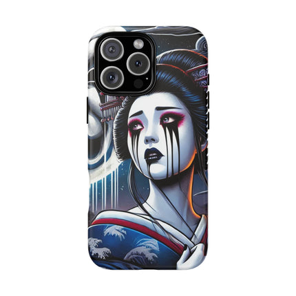 Geisha’s Black Ink Tears Phone Cases