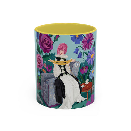 The Lady Of The Garden Tea Colorful Mugs – Art Deco Floral Elegance
