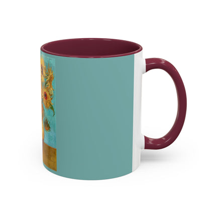 Vase with Twelve Sunflowers by Vincent van Gogh Colorful Mugs (11oz, 15oz)