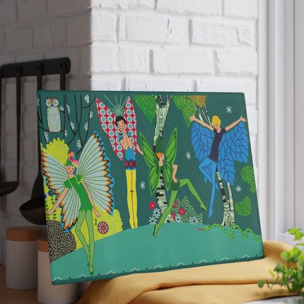 Enchanting Fairies of A Midsummer Night's Dream Glass Cutting Board