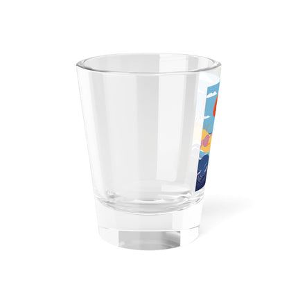 Beachside Promenade Shot Glass – Chic Summer Stroll & Coastal Glamour