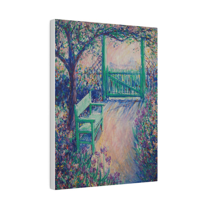 The Green Chair – Tranquil Impressionist Garden Scene